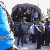 Des milliers de personnes ont dû être évacuées depuis mardi par les forces séparatistes et les soldats russes.